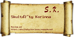Skultéty Korinna névjegykártya